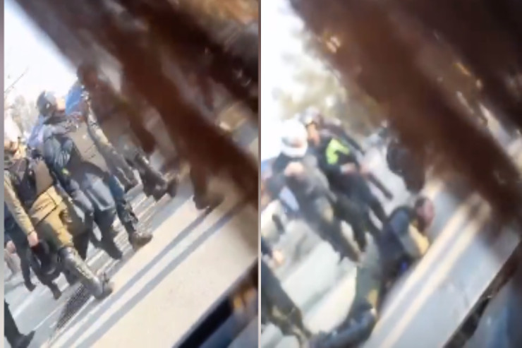 Cəsur qız  SEPAH üzvünü  belə yerə yıxdı - VİDEO 