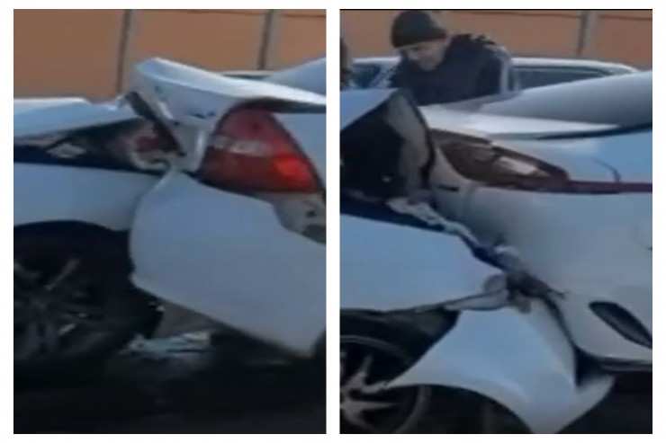 Qəzaya düşən maşınlar