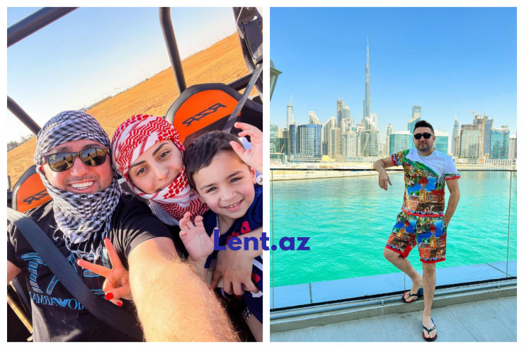 Azərbaycanlı aktyor ailəsi ilə Dubayda... - FOTOLAR  