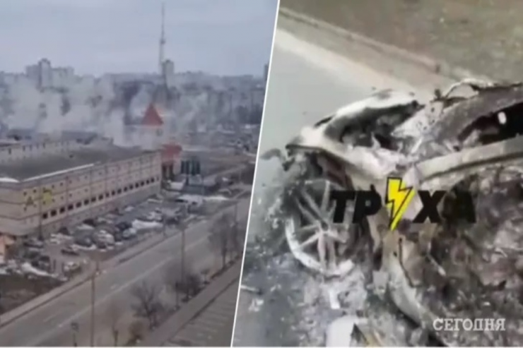 Ukraynada "Qrad"la vurulan maşında bir ailə  MƏHV OLDU 