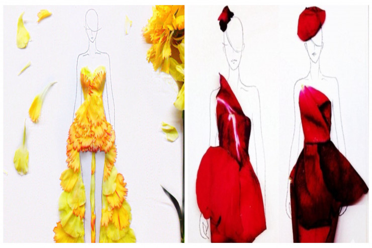 Çiçəklərlə  GEYİMLƏR   -  FOTOLENT 