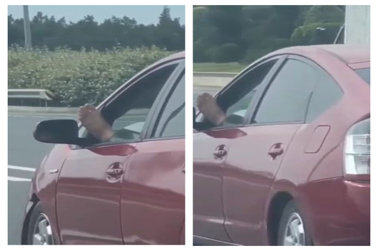 Bakıda ayağını pəncərədən çıxarıb maşın sürən HƏBS EDİLDİ  - VİDEO 