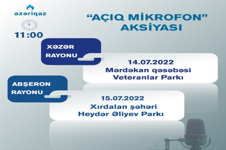 “Azəriqaz"ın "Açıq mikrofon" aksiyası davam edir