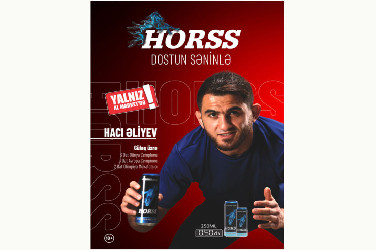 Hacı Əliyev “Al Marketlər”in xüsusi içkisi “Horss”un siması oldu!® 