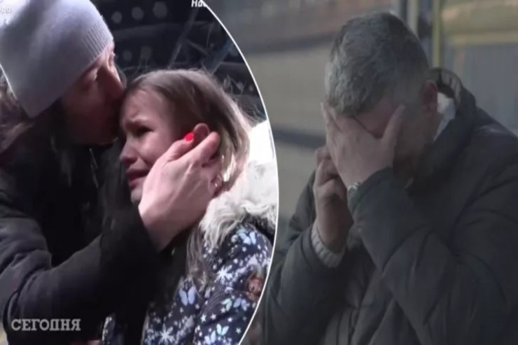 O qatarın  dalınca baxma   –  Kiyevdən gözyaşardan görüntülər... - VİDEO 