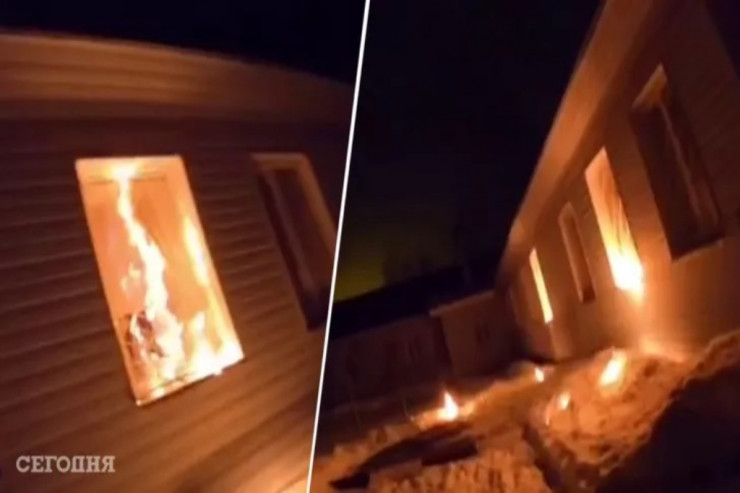 Rusiyada hərbi komissarlıq   yandırıldı - VİDEO 