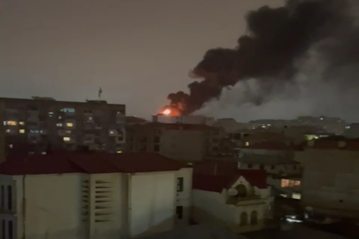 Bakıda oteldə YANĞIN - VİDEO  - YENİLƏNİB 2  