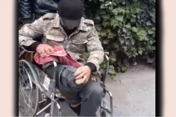 Hərbi geyimdə dilənən "qazi" BİABIR OLDU  - VİDEO 