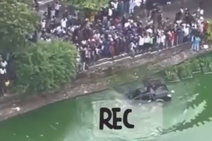 Nazirin maşınını ÇAYA ATDILAR -  VİDEO 