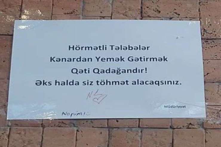 Bakıda universitetdə RƏZALƏT:  Bufet rəhbərinə hansı CƏZA VERİLDİ? 