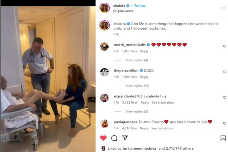 Şakira 91 yaşlı atasının AYAĞINI ÖPDÜ - VİDEO 