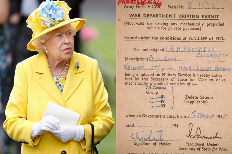 II Elizabetin sürücülük vəsiqəsi HƏRRACDA  -FOTO 