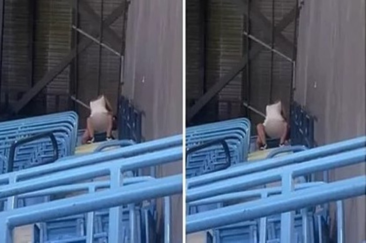 Tribunada  sevişən cütlüyü   polis ayırdı