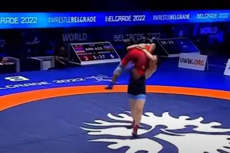 Güləşçimiz erməni rəqibini görün, nə günə qoydu? - FOTO  - VİDEO 