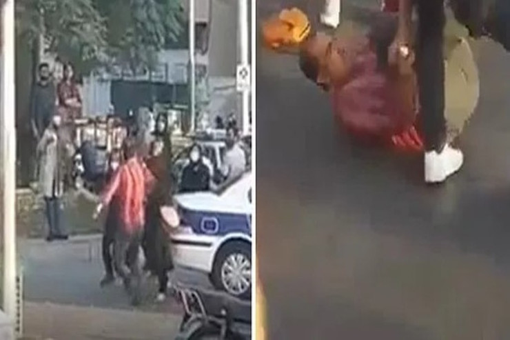 İranda qadını döyən kişinin başına  OYUN AÇDILAR  - VİDEO 