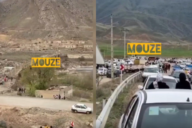 Soydaşlarımız Xudafərinə axın etdi: Molla rejimi yolu bağladı  - VİDEO 