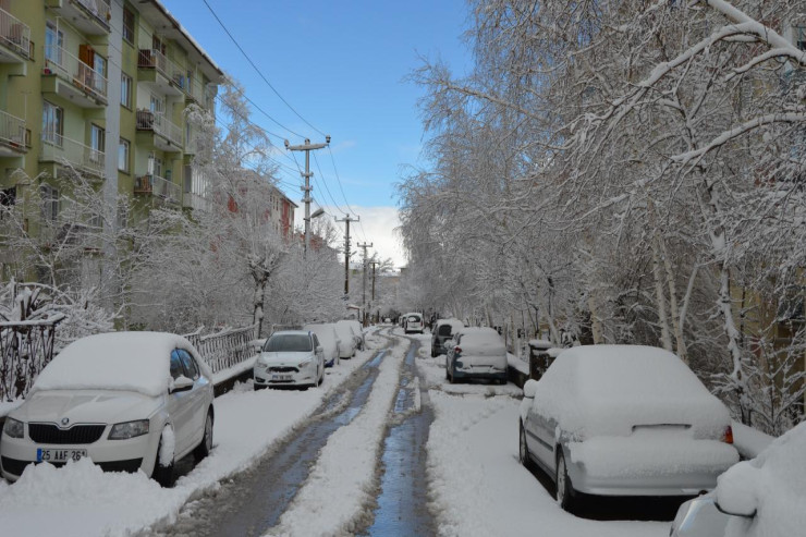 Ərzurum ağ örpəyə büründü-FOTO 