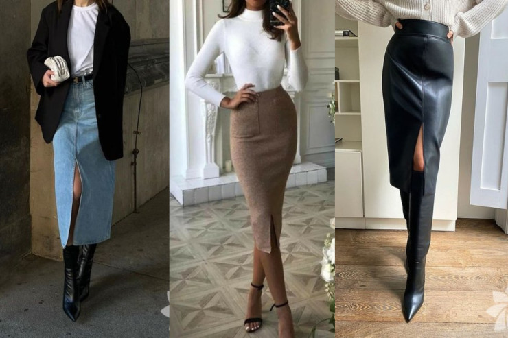 Midi ətəklər  necə kombinlənməlidir? - FOTO 