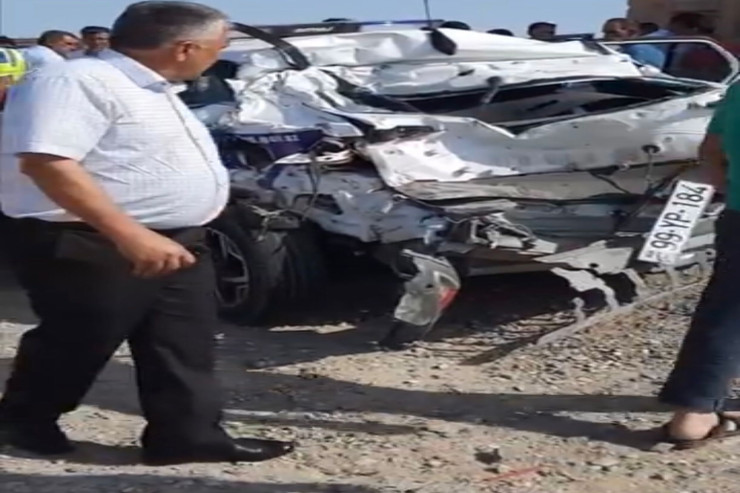 Yol polisi qəzaya düşdü - VİDEO 