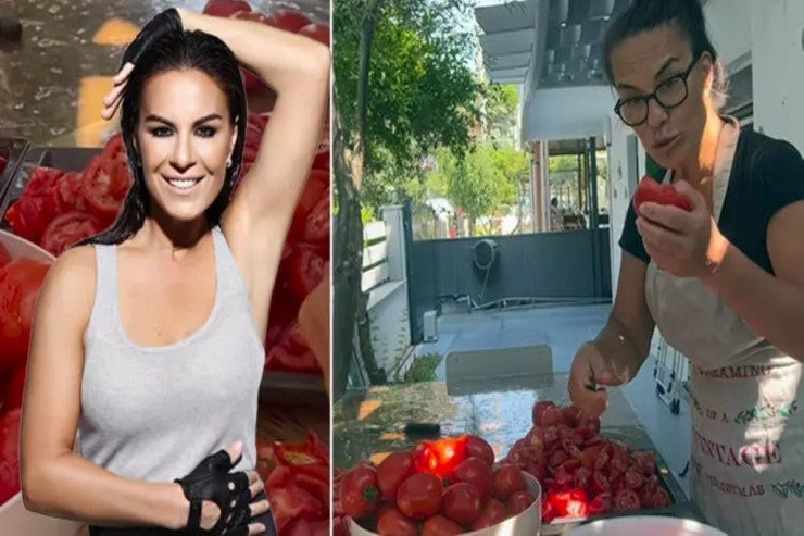 Şöhrəti kənara qoyub qışlıq pomidor  hazırladı