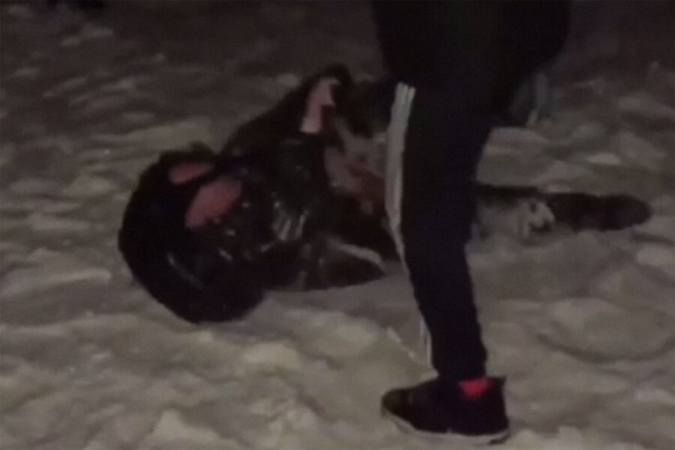 Azyaşlı şagirdləri döyüb diz çökdürdülər 