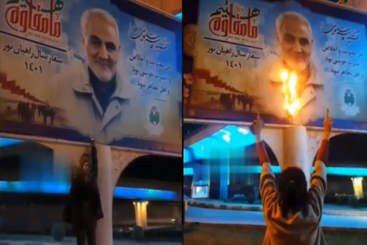 Hicabsız qadın  molla rejiminə belə üsyan etdi - VİDEO 