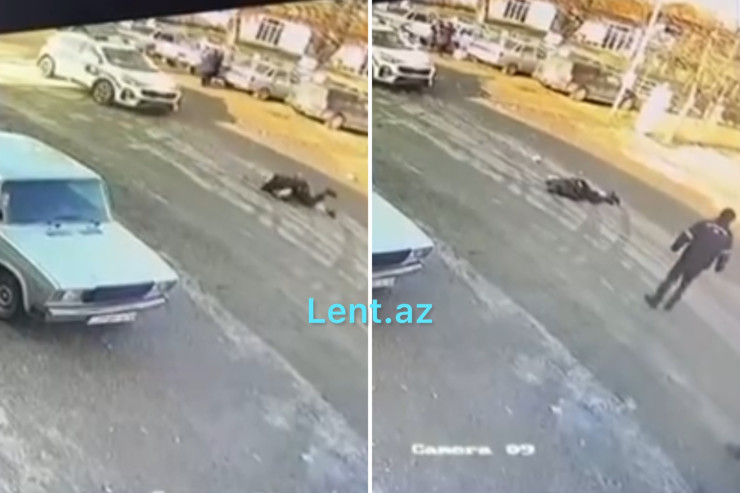 Yol polisi piyadanı belə vurdu - ANBAAN VİDEO 