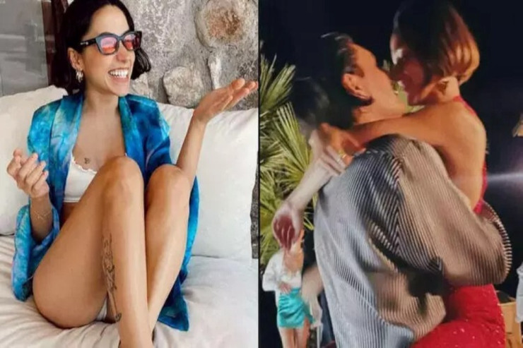 Məşhur müğənni  sevgilisi ilə   tətildə