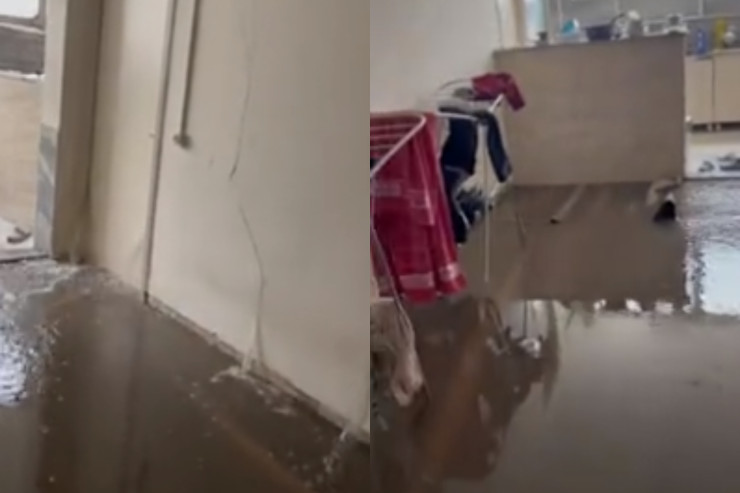 İranda tələbə yataqxanası  su altında qaldı