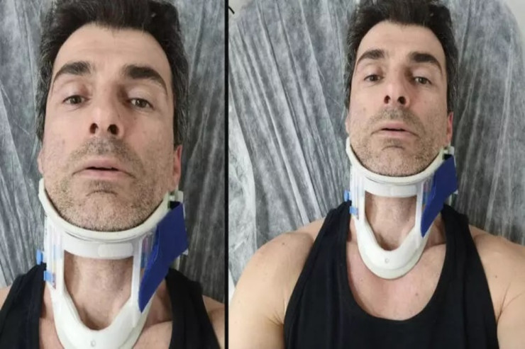 Məşhur aktyoru yerə yıxıb TƏPİKLƏDİLƏR  -FOTO 