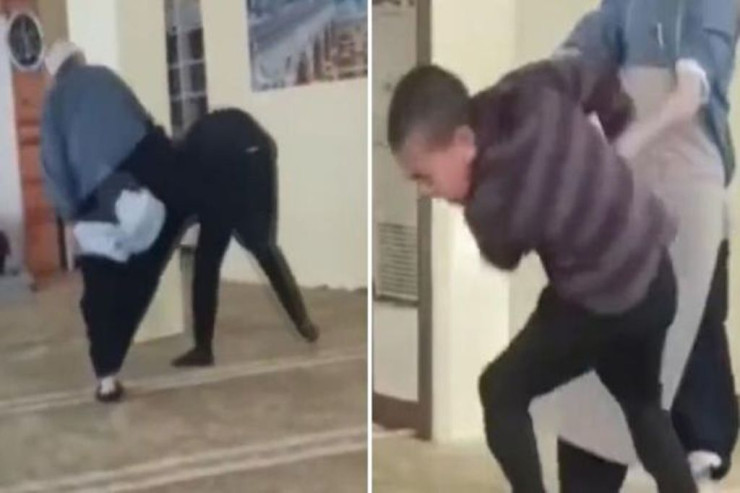 Quran kursunda  uşaqları döydülər - VİDEO 