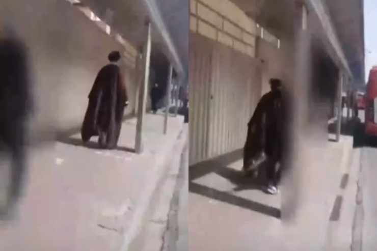 İranda mollanın əmmaməsi  yenə getdi -VİDEO 