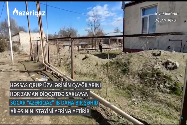 “Azəriqaz” şəhid ailəsinin müraciətini təmin etdi - VİDEO 