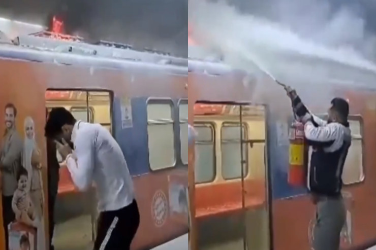 İranda metroda YANĞIN  - VİDEO 