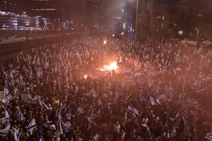 İsraildə Baş nazir əleyhinə etirazlar dağıdılıb- YENİLƏNİB 