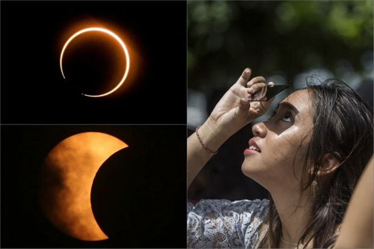 Hibrid  Günəş tutulması lentə alındı