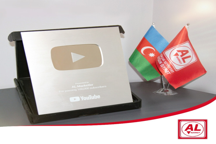 "AL Market" mağazalar şəbəkəsi "YouTube Silver Play Button"u qazandı!