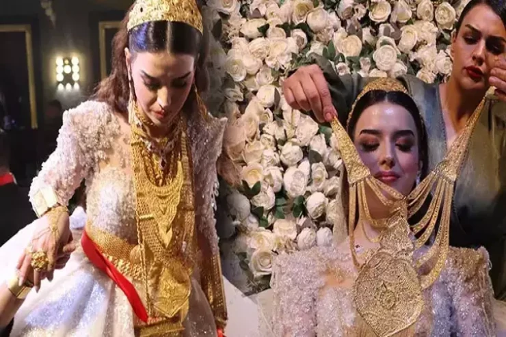 Gəlin qızılın ağırlığından YERİYƏ BİLMƏDİ 