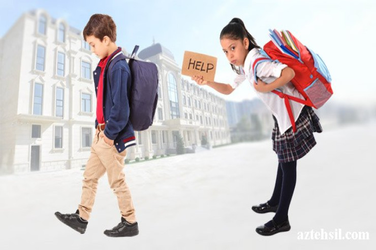 "Valideynlər məktəb çantaları seçərkən diqqətli olmalıdır" - Səhiyyə Nazirliyi 