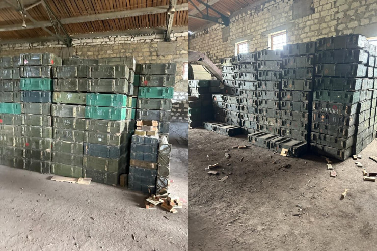 Xocalıda silah-sursat anbarı aşkarlandı - VİDEO 