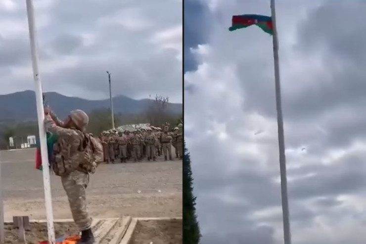 Ağdərənin bu kəndində bayrağımız qaldırıldı - VİDEO 
