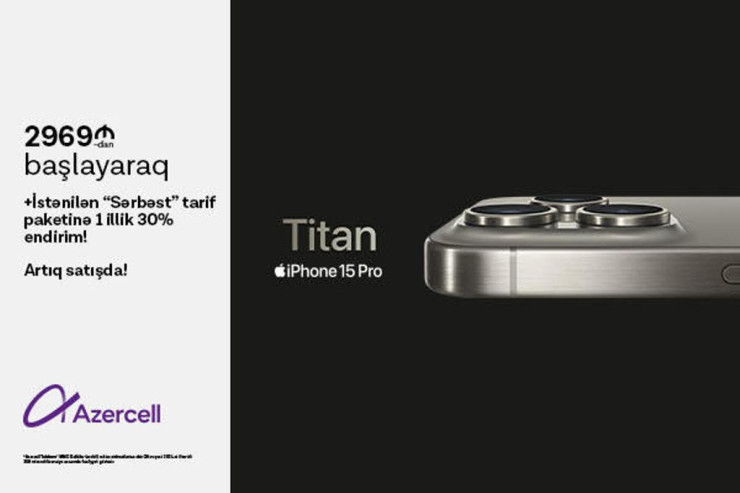 “Azercell Telekom” MMC yeni iPhone 15 smartfonlarını rəsmi olaraq təqdim edir!