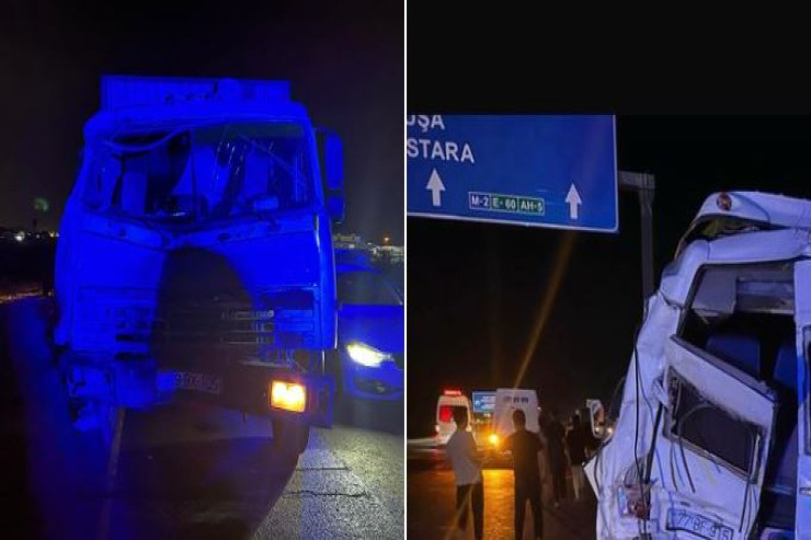 Bakıda "KaMAZ"ın yuxulu sürücüsü qəza törətdi