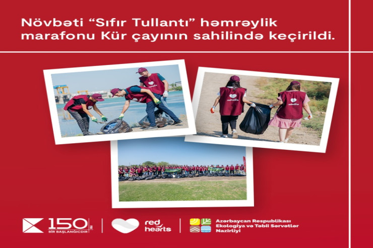Növbəti “Sıfır tullantı” həmrəylik marafonu Kür çayının sahilində keçirilib