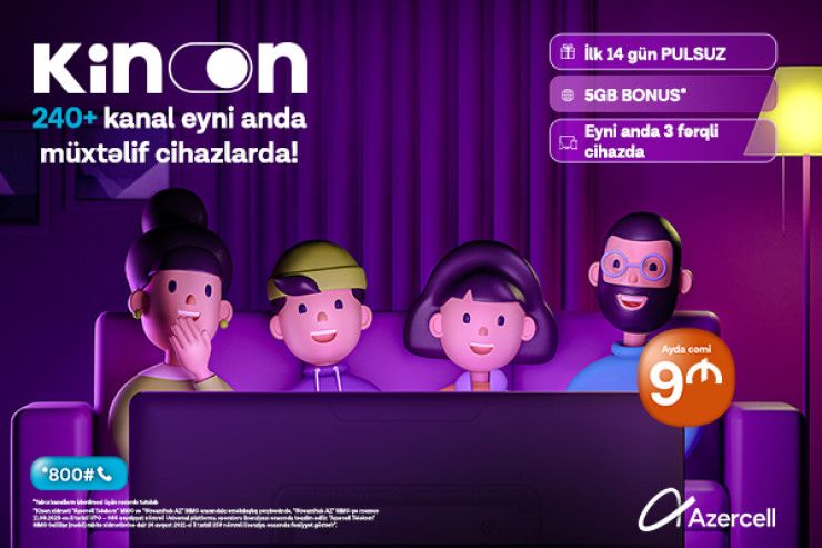 "Azercell"dən “Kinon” videoyayım xidməti