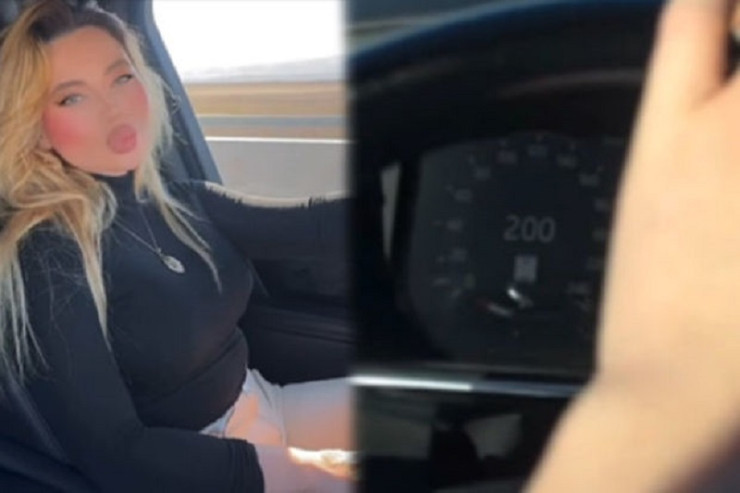 "Range Rover"i 200-lə  sürən qadın SAXLANILDI - VİDEO 