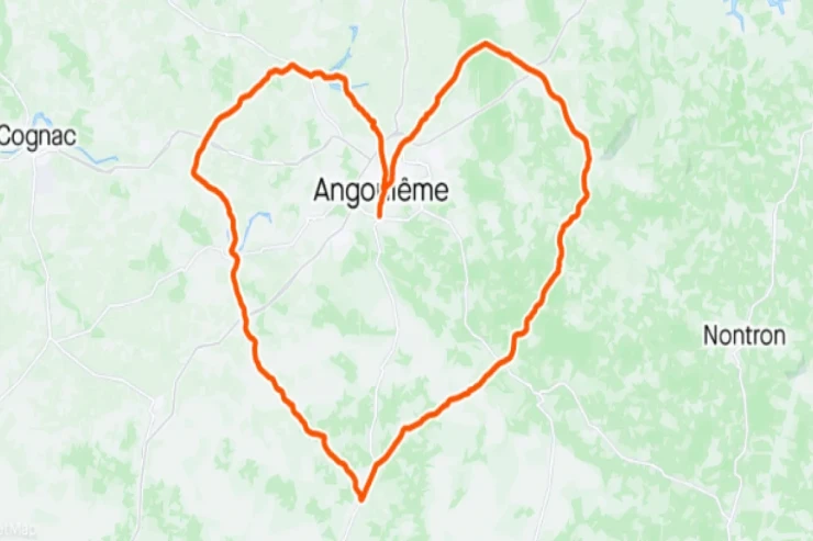 GPS-lə ürək şəkli çəkmək üçün 160 km velosiped sürdü