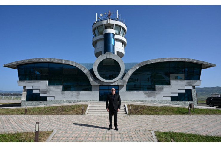 Prezident Xocalı hava limanında  olub -FOTO  -YENİLƏNİB 
