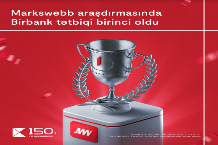"Kapital Bank" “Markswebb”in Azərbaycanın 2024-cü il üzrə mobil bankçılıq sıralamasında 1-ci yerdədir