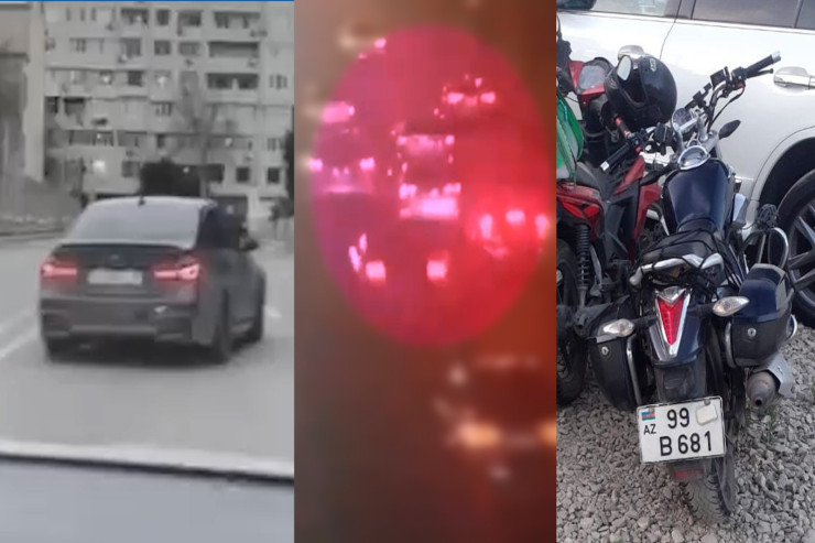 Bakının GECƏ AVTOŞLARI  tutuldu -VİDEO 